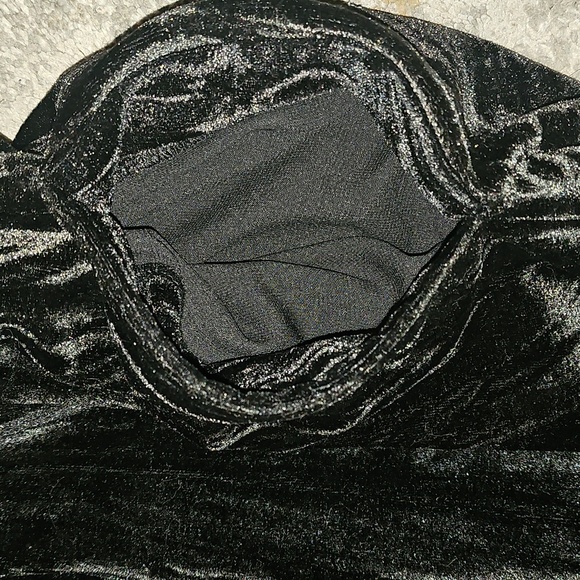 A New Day Black Velvety Jumpsuit Long Bell Sleeve Elastic Waist XL - Picture 10 of 14